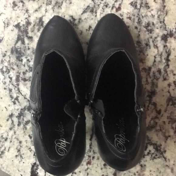 Black leather booties - Picture 4 of 4